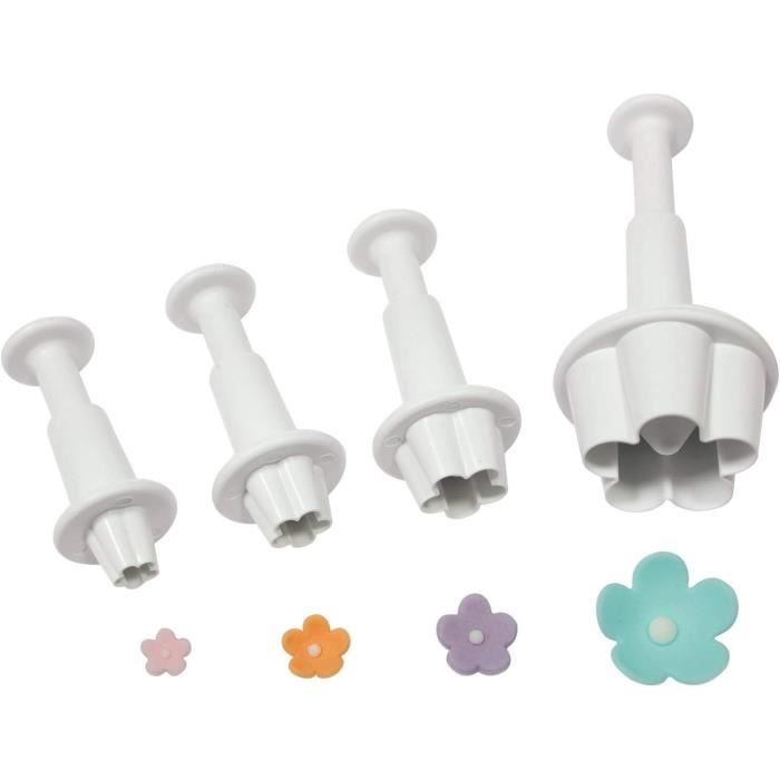 NATOSU Lot De 4 Emporte-Pièces Fleur Argile Polymère - Idéal Pour Créer Boucles D'Oreilles DIY