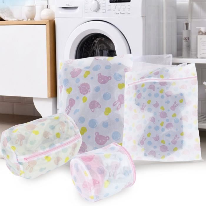 3 Pièces Sac À Linge Pochette À Linge Sac De Lavage En Maille Sac De