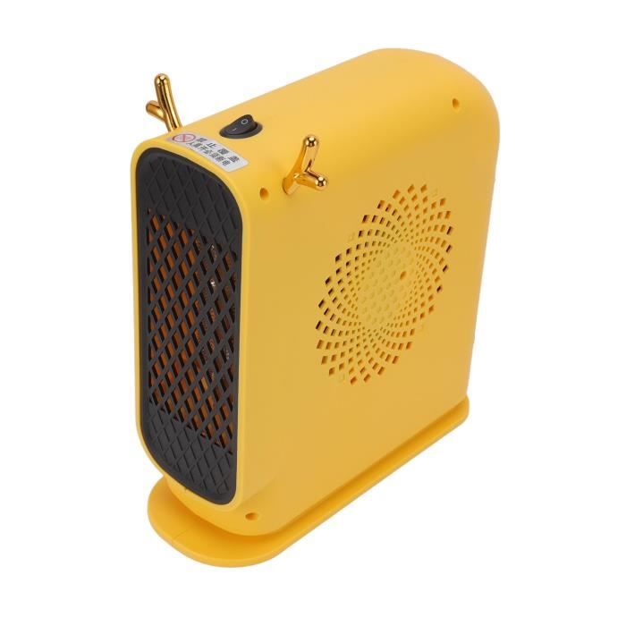 Radiateur Soufflant sur prise - Chauffage électrique avec prise murale - Thermostat LED + Minuterie Réglable - Chauffage d'appoint - Température: 15-32 ℃ - Double orientation