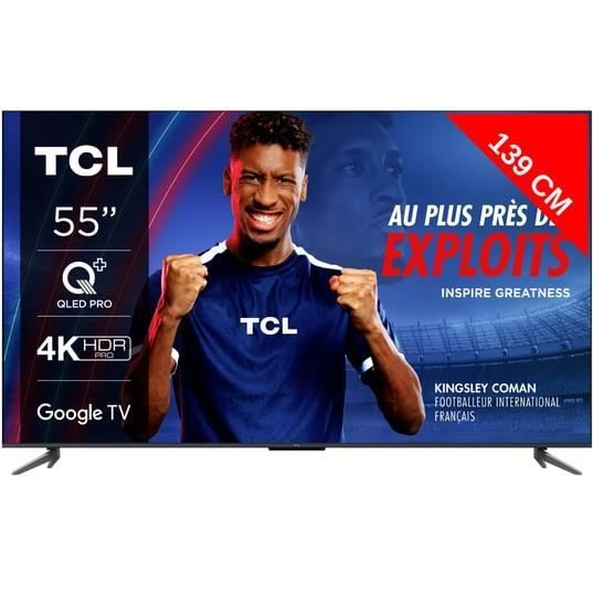 TV QLED 4K HDR Pro - TCL - 55T7B - 139 cm - Google TV - Game Master 3.0