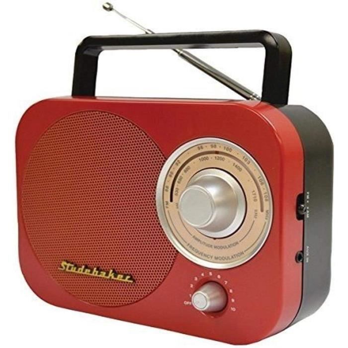 Portable Am-Fm Radio In Red[H1706] - Cdiscount TV Son Photo