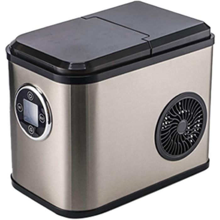 Machine à Glaçons Portable QEXREED – 9 Glaçons En 6 Min, 2 Tailles, 12 Kg/24h, Fonction Auto-nettoyage