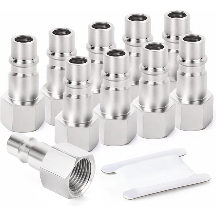 Connecteur Air/gaz Uxcell - Filetage 1/4 BSP Mâle, 8mm Diamètre Intérieur - Lot De 2