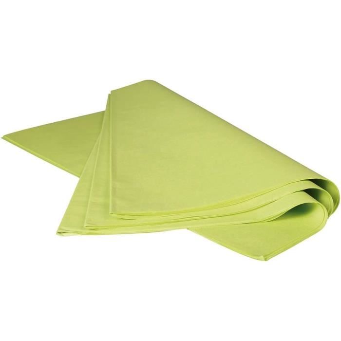 Papier De Soie Vert émeraude - Pack De 500 Feuilles 50x75 Cm - Pour Emballage Cadeau, Déco, Artisanat