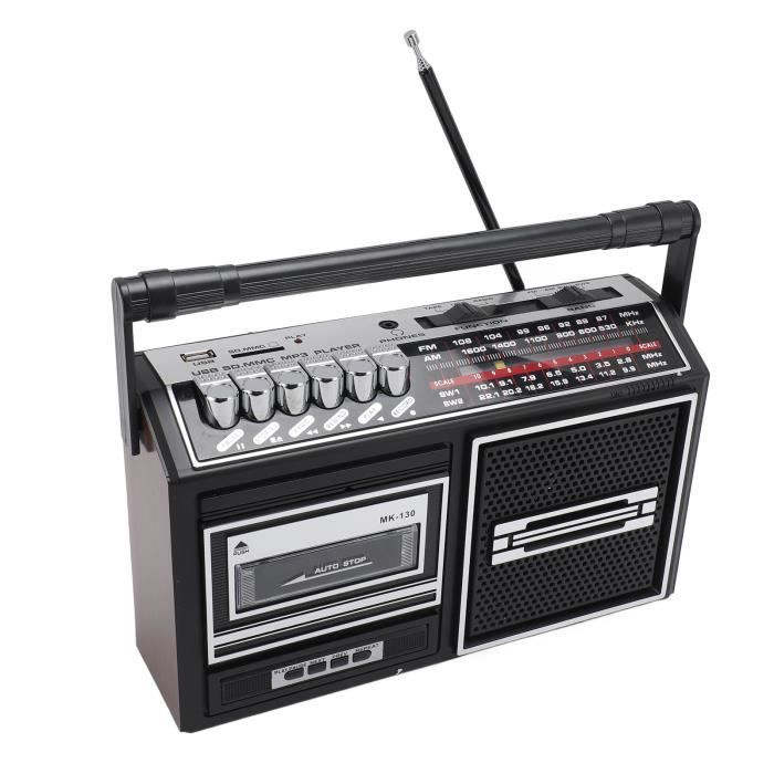 Lecteur de cassettes - HURRISE - Portable - Radio AM FM - Enregistreur