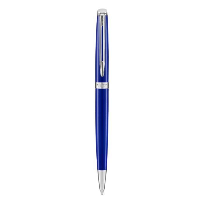 WATERMAN Hemisphere stylo bille, bleu brillant, attributs palladium, recharge bleue pointe moyenne, Coffret cadeau