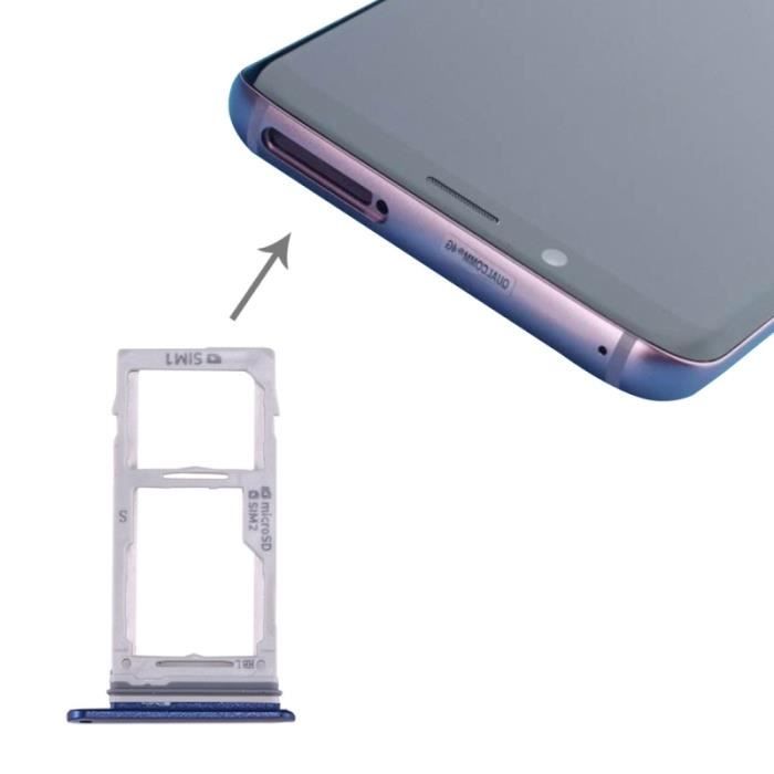 Tiroir de Carte SIM bleu pour Samsung Galaxy S9 S9 SIM et SIM Micro SD Piece detachee Cdiscount Telephonie