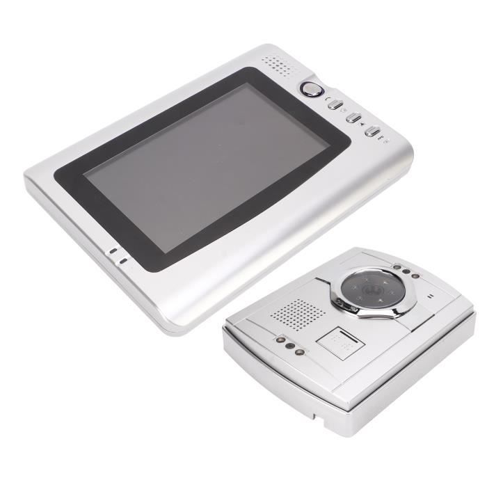 Sonnette Numérique Visiophone Filaire Avec Écran Couleur Tft-Lcd De 7