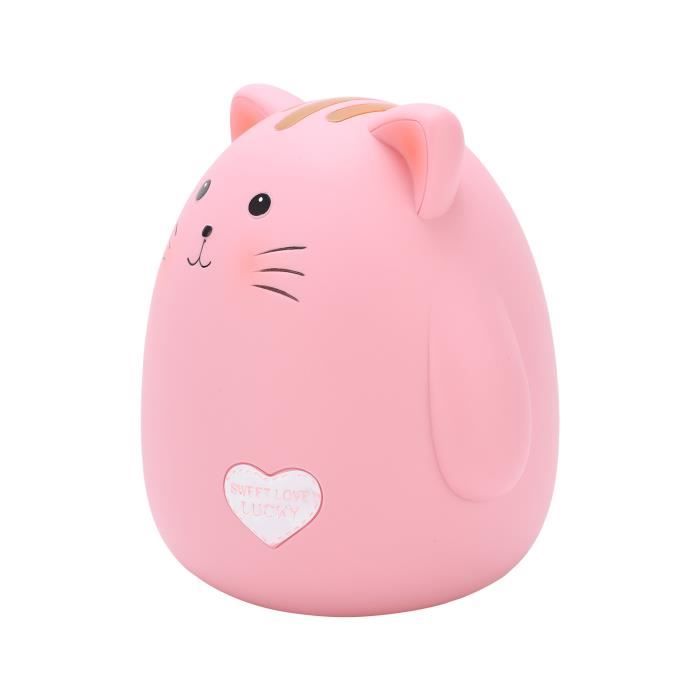 Tirelire Musicale Chat Et Souris - Scène Avec Train - 14x14x12 Cm - PVC - Pour Enfants - Économie Ludique