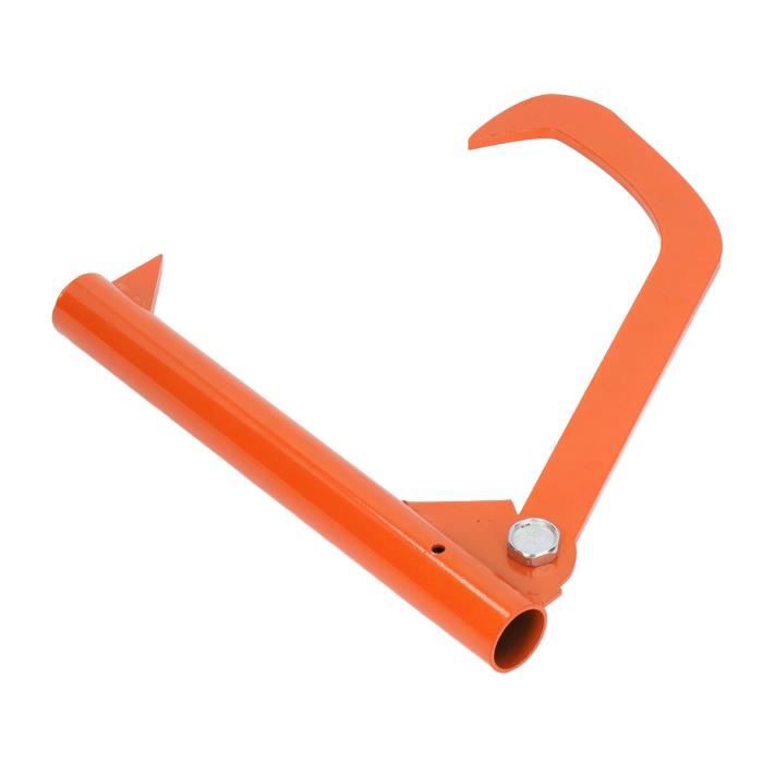 Crochet à Bûches En Acier Inoxydable Orange – Outil De Levage Et Stabilisation Portable Pour Bois De Chauffage Jusqu'à 15,5 Pouces