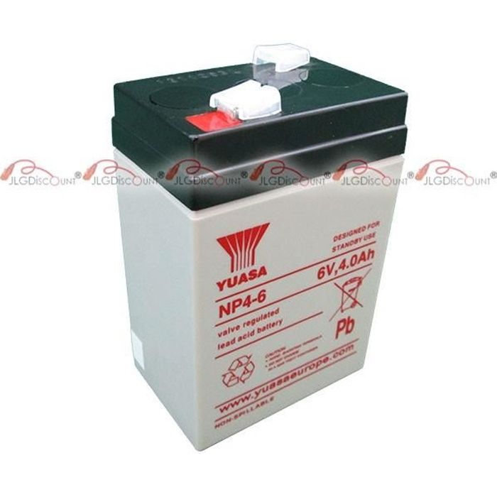 Batterie NP4-6 YUASA - AGM - Plomb - 6V - 4Ah