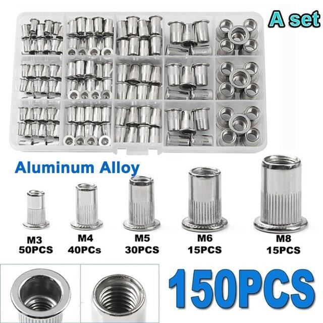 ECROU,Aluminum Rivet NutsKit'écrous à Riveter M3M4M5M6M8, 106150