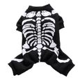 Animaux de compagnie costumes chiens squelette chemise chemise chiot drôle vêtements halloween cosplay habiller habillement-1