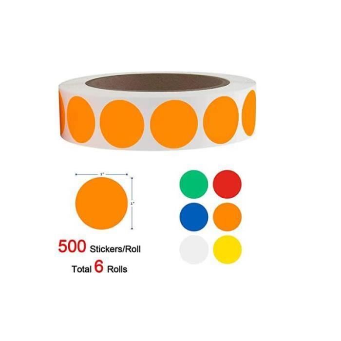 Lot de 2040 pastilles autocollantes rondes dorées de 10 mm - Imperméables - Petites  étiquettes de codage couleur : : Fournitures de bureau