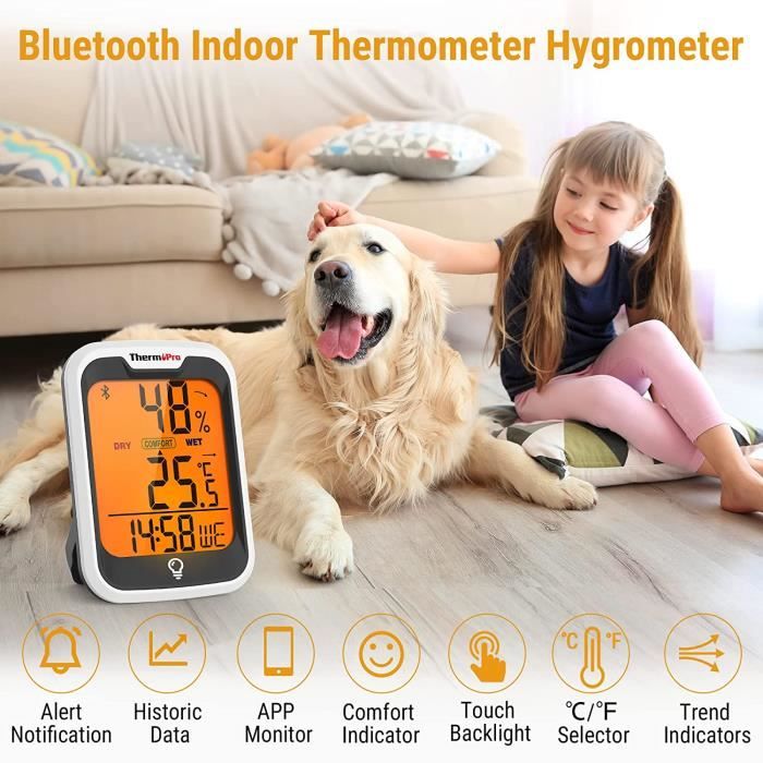 Thermopro TP357 Petit Hygrometre Interieur Connecté Bluetooth de