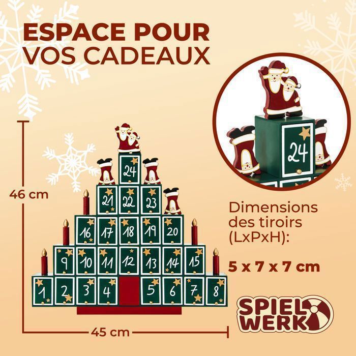 Calendrier De L'Avent Noël 2024 – Kit Construction Arbre Lumineux, 434 Pièces, Compte à Rebours 24 Jours Avec Père Noël, Cadeau 8 Ans+