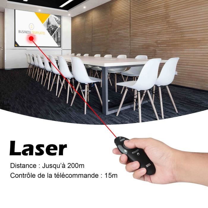 Ovegna PL1 : Télécommande PowerPoint Laser Diaporama Pointeur Rouge pour  Diapo et Présentation Professionnelle à distance Sans Fil - La Poste