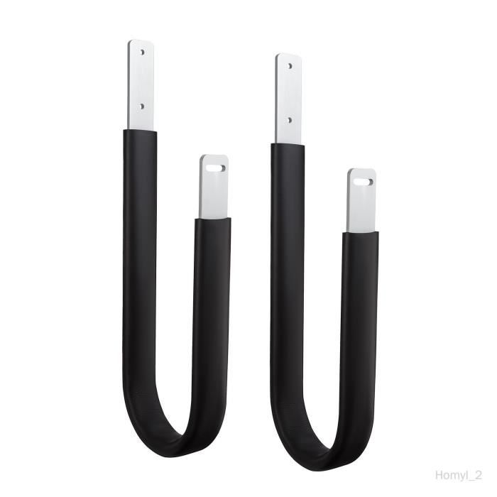 Lot de 4 supports de tringle à rideaux réglables en métal noir robuste Lot de 4 supports de tringle à rideaux réglables en métal noir robuste