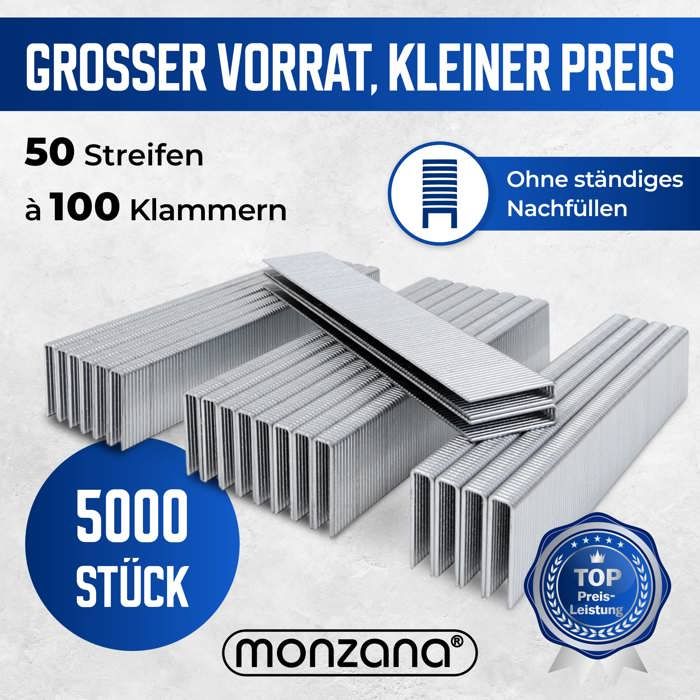 Lot De 5000 Agrafes Acier Galvanisé Type 53 - 12 Mm De Longueur, Pour Agrafeuse Manuelle Et électrique - 11