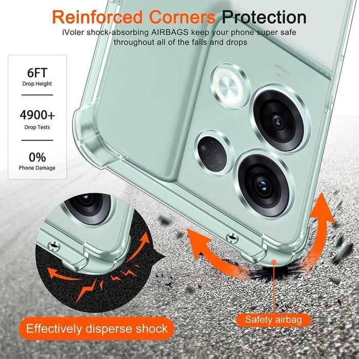 Coque Silicone Bleue + Verre Trempé Pour OPPO Reno 8 5G / Reno 8 Pro 5G - Léger, Protection Complète