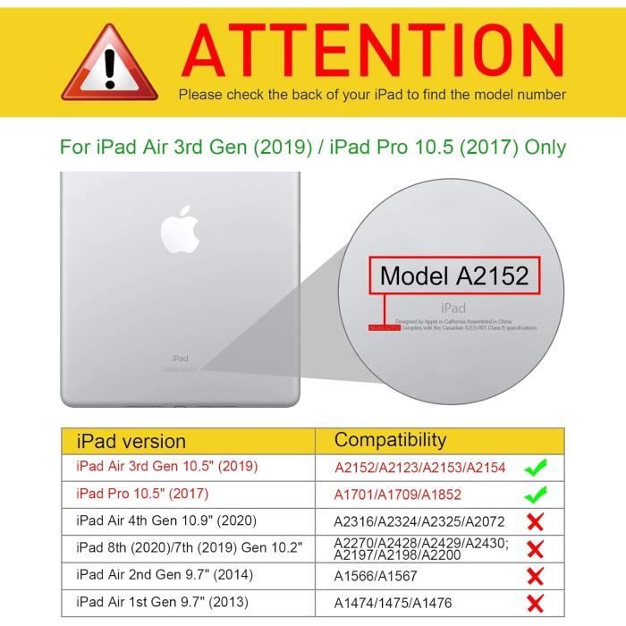 Coque Fine Pour IPad Air (3e Génération) 10,5" 2019/iPad Pro 10,5" 2017