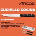 Lot de 2 couteaux de cuisine professionnels (150 mm) - Couteau coupe-légumes (100 mm) - Acier inoxydable Nitrum - Manche noi[197]-2