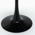 Table Tulip ronde noire et blanche pour bar et salon maison 80cm-2