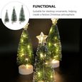 3pcs LED mini arbre de Noël décor de ornement de bureau de (sans batterie) tube lumineux - tube led luminaire d'interieur-2