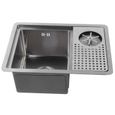 GOTOTOP Rince-gobelet d'évier Ensemble de rinçage de tasse d'évier de cuisine Machine de nettoyage de verre commerciale en acier-2