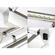 KE13652- 7W Applique de salle de bain en acier inoxydable 85V-265V Éclairage de miroir à LED avec interrupteur blanc chaud-2