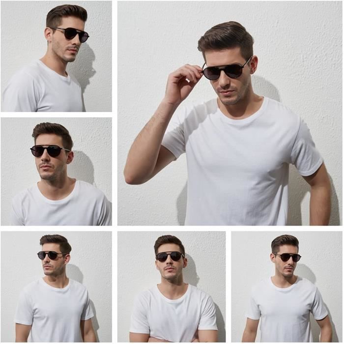 Lunettes de soleil aviateur en acétate best sale