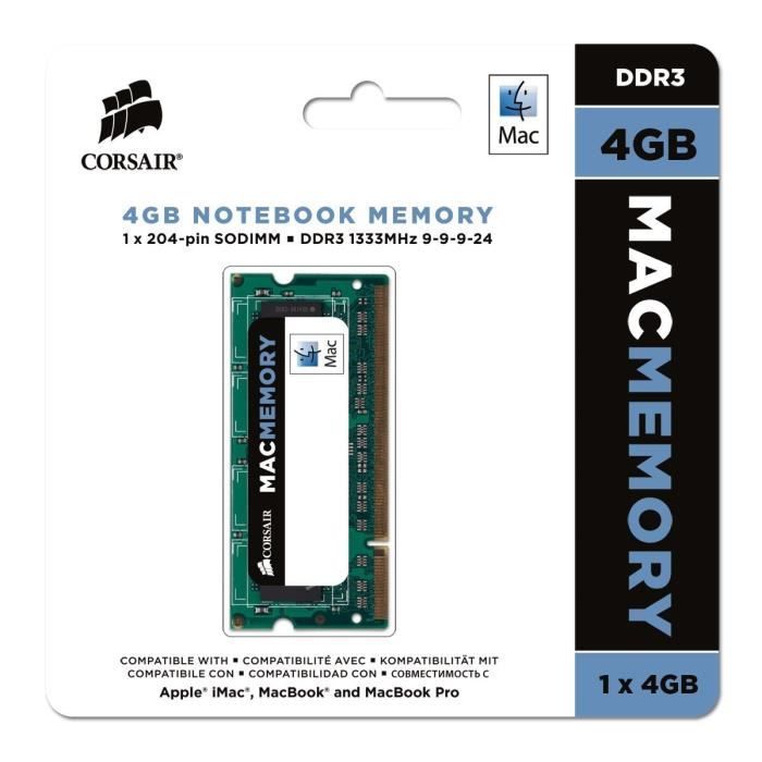 CORSAIR 4GB DDR3 1333 Memory for Apple Cdiscount Informatique