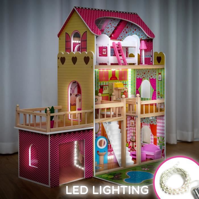 Kinderplay Grande Maison En Bois Pour Poup es Maison De Poupee