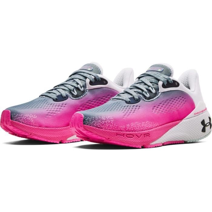 Baskets de running UNDER ARMOUR Hovr Machina 3 pour femme Rose Blanc Lacets Synthetique Rose Cdiscount Chaussures