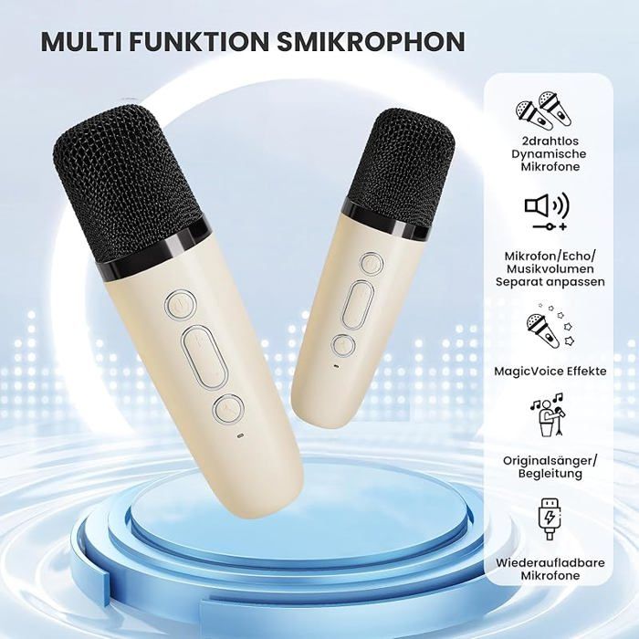 Micro-machine à Karaoké Sans Fil Bluetooth Portatif Avec Lumière DEL BONAOK, Cadeau D'anniversaire Pour Filles De 4 5 6 7 8 9 10 11 12 Ans Party Home (violet Pâle | Best Buy Canada