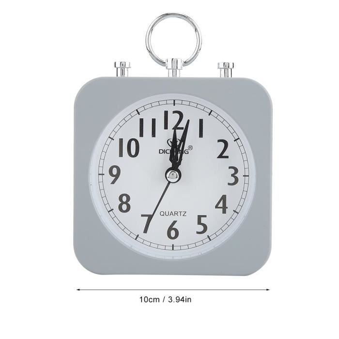 Réveil Mécanique à Remontoir Biniveil - Classique, Silencieux, 8 Cm, Pour Chevet Ou Bureau