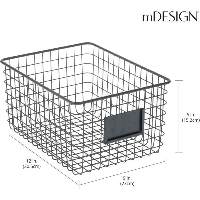 Panier En Métal (Lot De 2) Panier De Rangement Pour La Cuisine Et Le