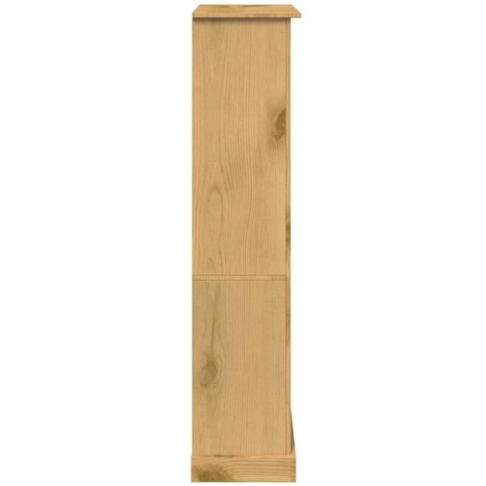 LE SHOP Bibliothèque 5 niveaux Gamme Corona Pin mexicain 81x40x170 cm ...