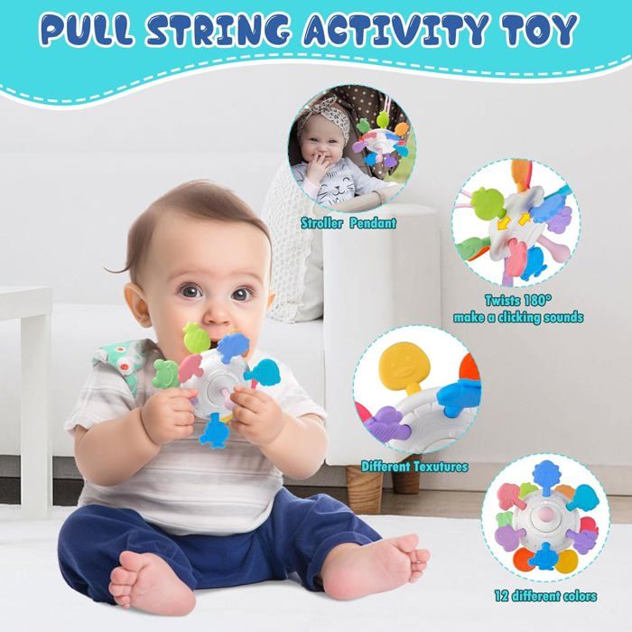 Jeux de Bébé Montessori 6 mois - 3 ans 4 en 1 Anneaux Empilables en Cube  Souple Jeux de Corde à Tirer Jouets éducatifs Sensoriel - Cdiscount Jeux -  Jouets