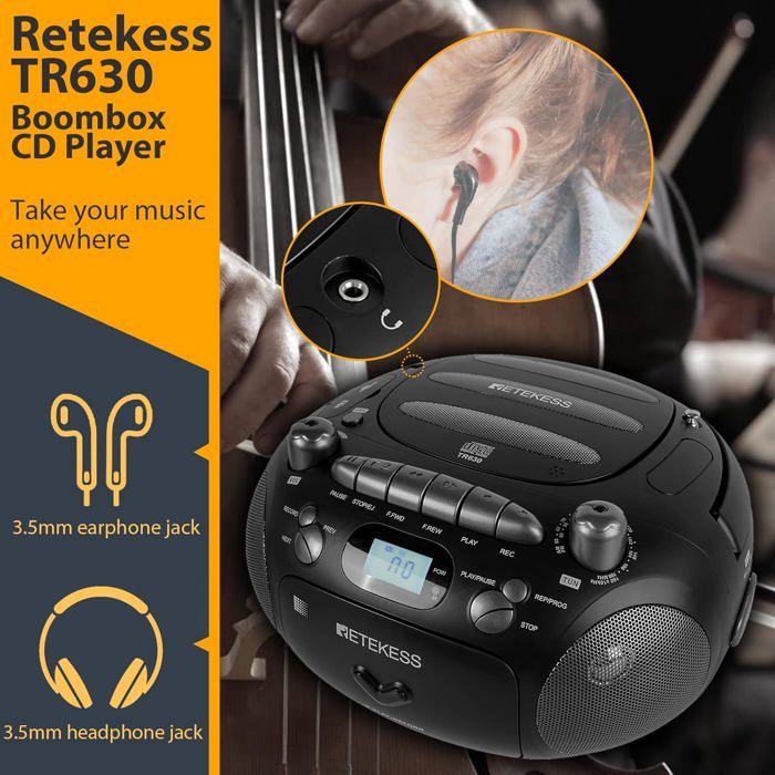 その他 CD/MP3 PLYR W/AM/FM BLK tf8su2k Amazon.co.jp: WhatPlus CDプレーヤー ワイヤレス対応 スピーカ