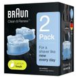 Kit de nettoyage pour tête de rasoir - BRAUN - Clean And Renew - Hygiénique et efficace - Pack de 2-4