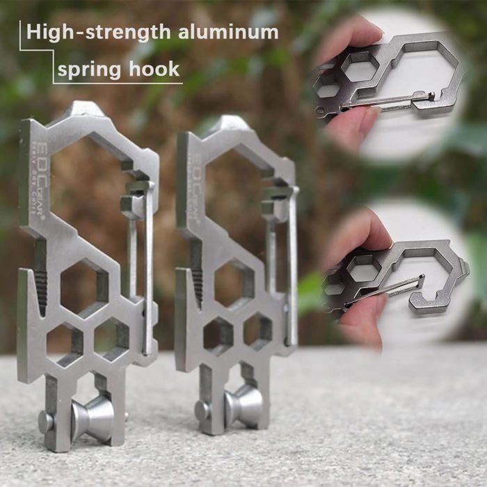 Mousqueton En Titane - Petit Porte-clés Clip à Déverrouillage Rapide - Léger Et Solide