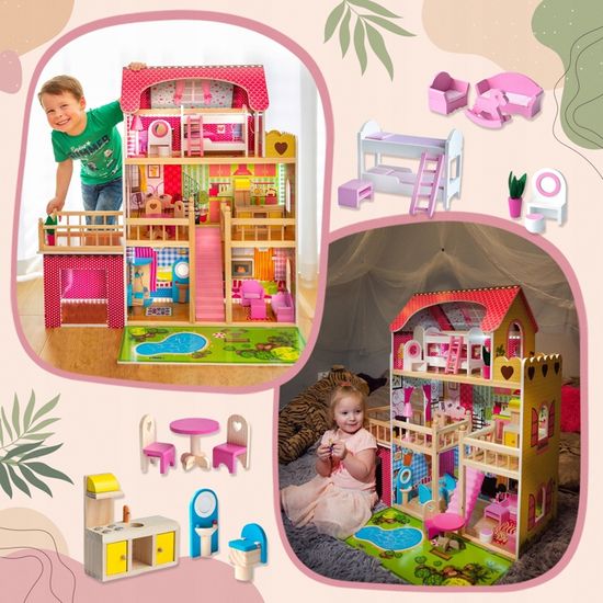 Maison de poupée en bois bricolage - Romantique Villa - Blanc - Mixte