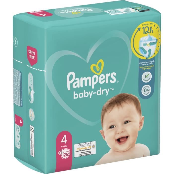 PAMPERS Baby Dry Taille 3 - 4 à 9kg - 30 couches - Cdiscount Puériculture &  Eveil bébé