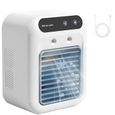 1 PCS Mini Climatiseur 3-en-1 Blanc - Évaporation, Brumisateur Rechargeable - Réservoir Eau - Convient pour Bureau, Camping Lumiryn