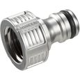 Nez de robinet GARDENA Premium 15 / 21 - En métal - Système anti-éclaboussure - Installation pour raccordement OGS (18240-20)-0
