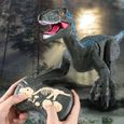SHOP-STORY - VELOCIRAPTOR GREY : Dinosaure Télécommandé avec Lumières et Sons-0