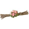 1 Centre de table Champêtre avec brindilles de bois et bouquet de roses... 23 cm REF/FMA3076RO-0