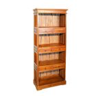 MACABANE AYAN - Étagère bibliothèque marron 6 tiroirs bois Teck