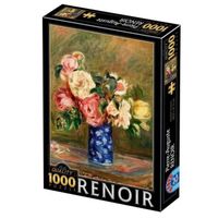 Puzzle 1000 pièces - DToys - Auguste Renoir - Le Bouquet de roses - Tableaux et peintures - Rose